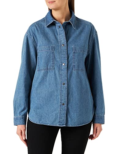 camel active Damen Denim-Bluse aus Bio-Baumwolle Blau Womenswear-S von camel active