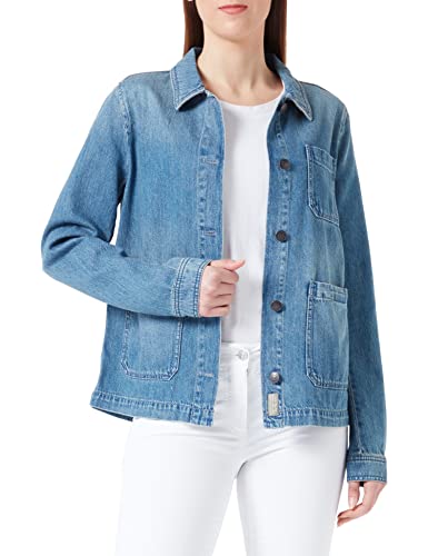 camel active Damen Denim Worker Jacke mit Hemdkragen Blau womenswear-36 von camel active