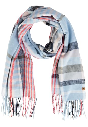 camel active Damen Feiner Webschal mit kariertem Muster Marineblau, womenswear-OS von camel active