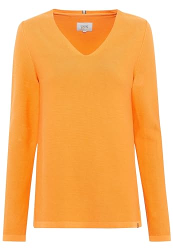 camel active Damen Feinstrickpullover mit V-Ausschnitt Orange, Womenswear-XXL von camel active