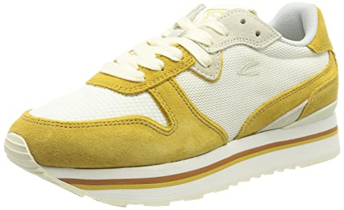 camel active Damen Fog Sneaker, Yellow/Off White, 38 EU von camel active