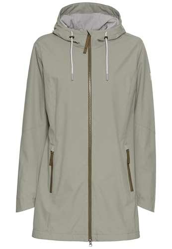camel active Damen Funktionsjacke aus leichtem Softshell mit Kapuze Dunkelsalbei, womenswear-46 von camel active