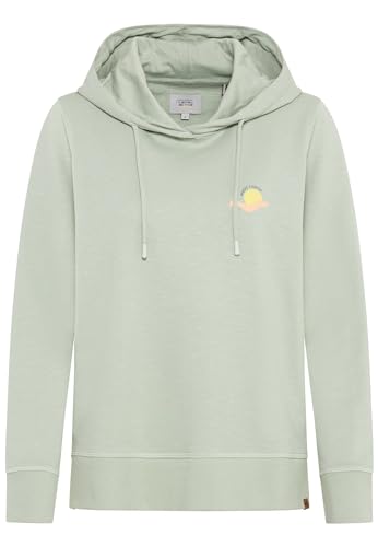 camel active Damen Hoodie mit großem Rückenprint Salbei, Womenswear-XL von camel active