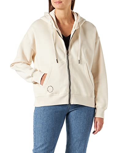 camel active Damen Kapuzen-Sweatjacke aus Baumwolle Creme womenswear-M von camel active