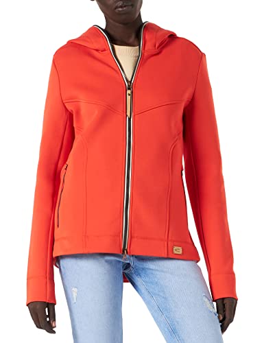 camel active Damen Kapuzen-Sweatjacke mit 2-Wege Reißverschluss Rot womenswear-34 von camel active