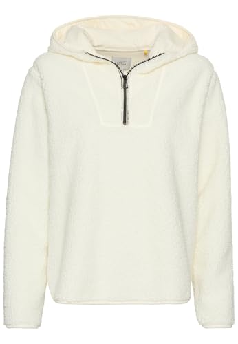 camel active Damen Kapuzenpullover aus Teddyfleece Milchweiß, Womenswear-M von camel active