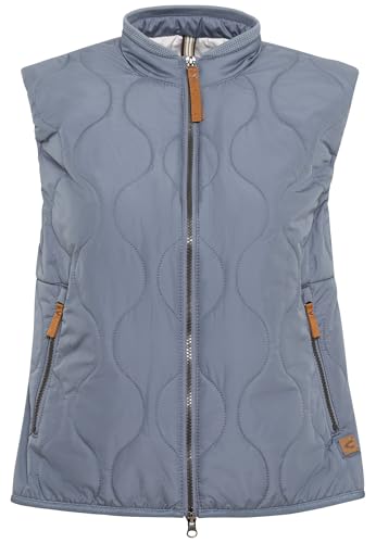camel active Damen Kurze Steppweste aus recyceltem Polyester Blau, womenswear-42 von camel active