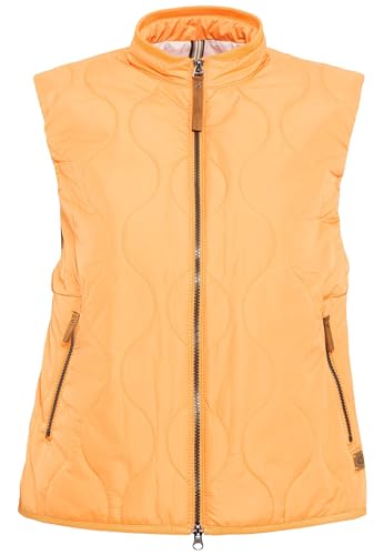 camel active Damen Kurze Steppweste aus recyceltem Polyester Orange, womenswear-42 von camel active