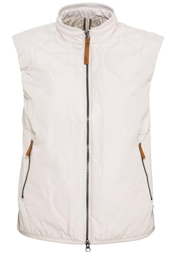camel active Damen Kurze Steppweste aus recyceltem Polyester Pearl, womenswear-46 von camel active