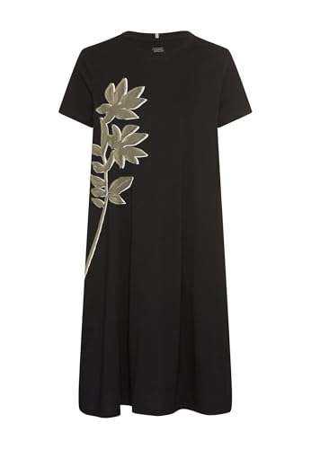 camel active Damen Kurzes T-Shirt-Kleid mit Blumenprint Schwarz, Womenswear-XXL camel active Damen Kurzes T-Shirt-Kleid mit Blumenprint Schwarz, Womenswear-XXL von camel active