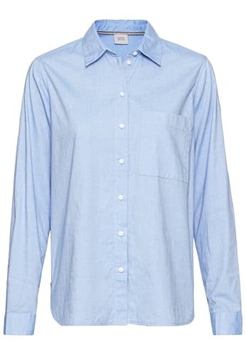 camel active Damen Langarm Bluse aus Reiner Baumwolle Hellblau, Womenswear-XXL von camel active