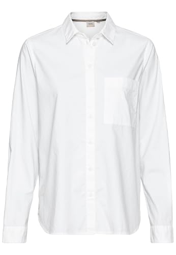 camel active Damen Langarm Bluse aus Reiner Baumwolle Weiß, Womenswear-XXL von camel active
