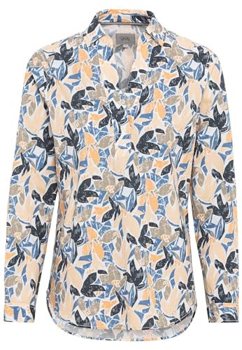 camel active Damen Langarm Schlupfbluse aus Reiner Baumwolle Mehrfarbig, Womenswear-XL von camel active