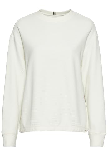 camel active Damen Langarm Sweatshirt aus Reiner Baumwolle Milchweiß, Womenswear-M von camel active