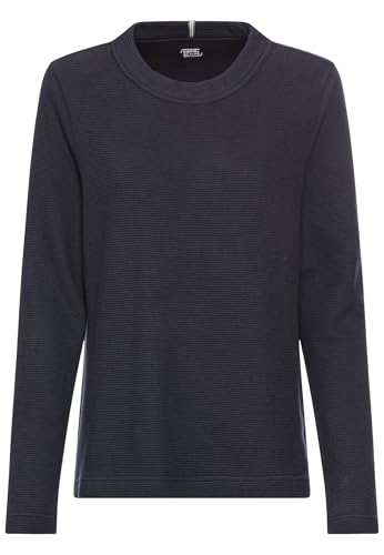 camel active Damen Langarm Sweatshirt mit Waffelmuster Nachtblau, Womenswear-XXL von camel active