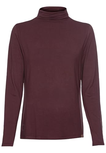 camel active Damen Langarmshirt mit Rollkragen Dunkelrot, Womenswear-XXL von camel active