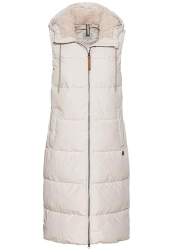 camel active Damen Lange Pufferweste mit Kapuze Pearl, womenswear-40 von camel active