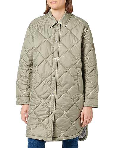camel active Damen Lange Steppjacke aus recyceltem Polyester Grün, womenswear-40 von camel active