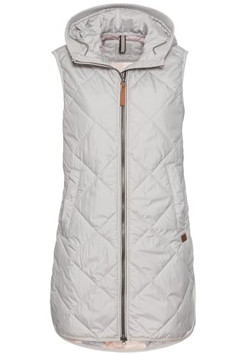 camel active Damen Lange Weste mit Kapuze aus recyceltem Polyester Silber womenswear-44 camel active Damen Lange Weste mit Kapuze aus recyceltem Polyester Silber womenswear-44 von camel active