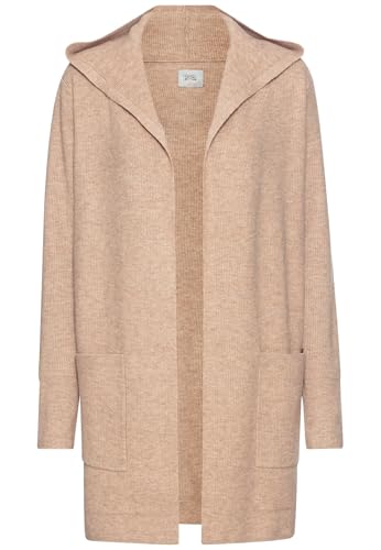 camel active Damen Langer Cardigan mit Kapuze Beige, Womenswear-XL von camel active