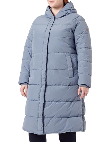 camel active Damen Langer Puffermantel aus recyceltem Polyester Hellblau, womenswear-46 von camel active