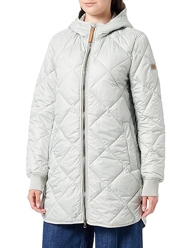 camel active Damen Langer Steppmantel Mit Diamantensteppung COAT, Grau, 34 EU von camel active