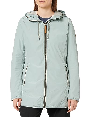 camel active Damen Langer Windbreaker mit weichem Plüschfutter Blau-Grau, womenswear-34 von camel active