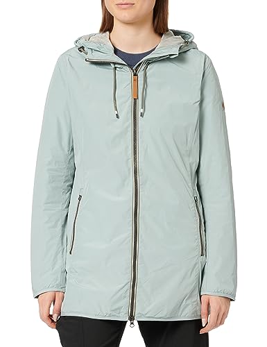 camel active Damen Langer Windbreaker mit weichem Plüschfutter Blau-Grau womenswear-46 von camel active