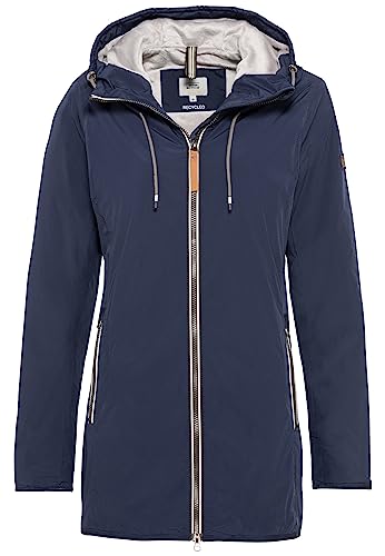 camel active Damen Langer Windbreaker mit weichem Plüschfutter Dunkelblau womenswear-38 von camel active