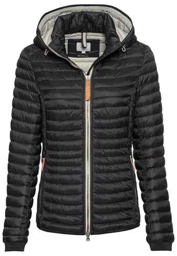 camel active Damen Leichte Steppjacke aus recyceltem Polyamid Schwarz, womenswear-42 von camel active