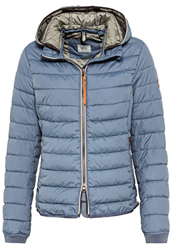 camel active Damen Leichte Steppjacke mit Abnehmbarer Kapuze Blouson, Mittelblau, 36 von camel active