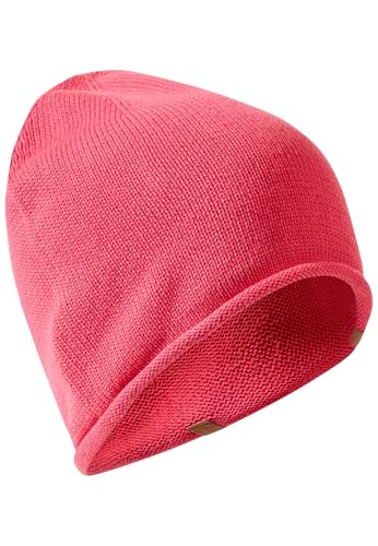 camel active Damen Leichter Strickbeanie aus Baumwolle Pink, Womenswear-OS von camel active