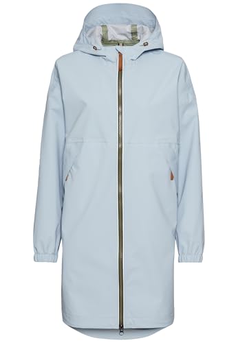 camel active Damen Leichter teXXXactive® Funktionsmantel aus recyceltem Polyester Hellblau, womenswear-48 von camel active