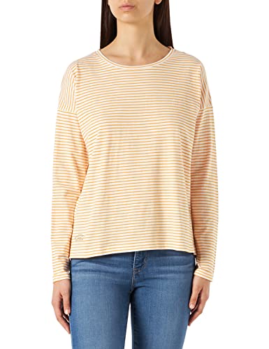 camel active Damen Longsleeve Shirt gestreift aus Organic Cotton Orange Womenswear-M von camel active