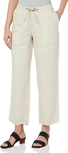 camel active Damen Loose Fit Workerhose mit Tencel™ Lyocell Wollweiß, womenswear-32/32 von camel active