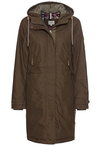 camel active Damen Mantel mit fester Kapuze Dunkel Khaki, womenswear-40 camel active Damen Mantel mit fester Kapuze Dunkel Khaki, womenswear-40 von camel active