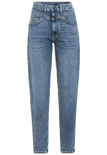 camel active Damen Mom Fit 5-Pocket Jeans Jeans Blau, womenswear-34/32 von camel active
