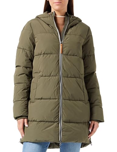 camel active Damen Pufferjacke Mit Kapuze COAT, Dunkelgrün, 36 EU von camel active