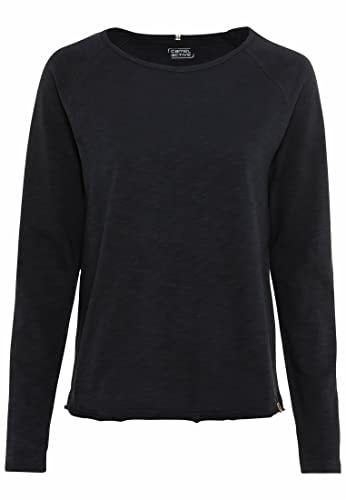 camel active Damen Basic Langarm T-Shirt mit Rundhalsausschnitt aus Reiner Baumwolle Navy Womenswear-L von camel active