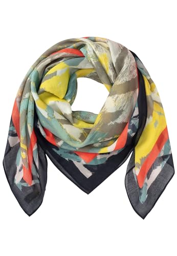 camel active Damen Quadratisches Modetuch aus feinem Baumwoll-Modal-Mix Limoncello, womenswear-OS von camel active