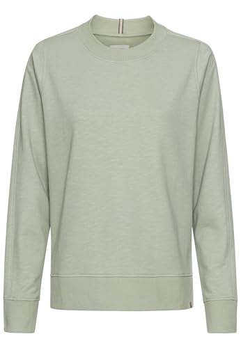 camel active Damen Rundhals Sweatshirt aus Reiner Baumwolle Grau-Grün, Womenswear-XL von camel active