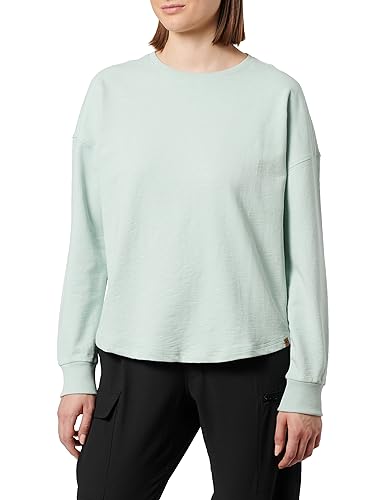 camel active Damen Rundhals Sweatshirt aus Reiner Baumwolle Grün Womenswear-L von camel active