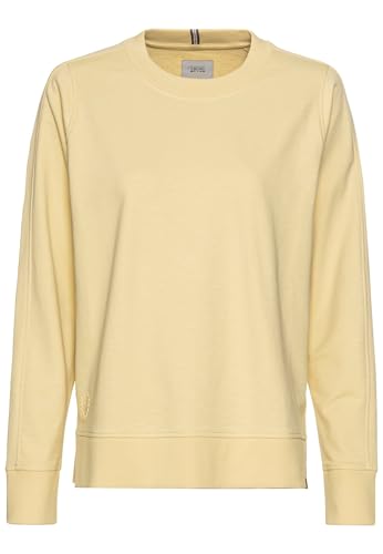 camel active Damen Rundhals Sweatshirt aus Reiner Baumwolle Vanille, Womenswear-XXL von camel active