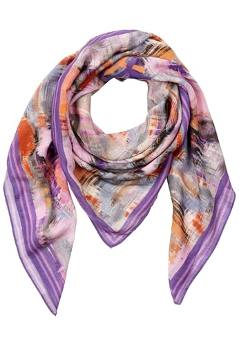 camel active Damen Schal aus reiner Baumwolle Lila-Orange, womenswear-OS von camel active