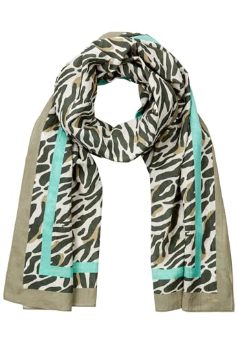 camel active Damen Schal mit Allover Print Grün AOP, womenswear-OS von camel active