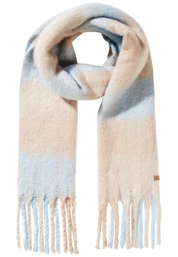 camel active Damen Schal mit kariertem Muster Hellblau-Beige, womenswear-OS von camel active