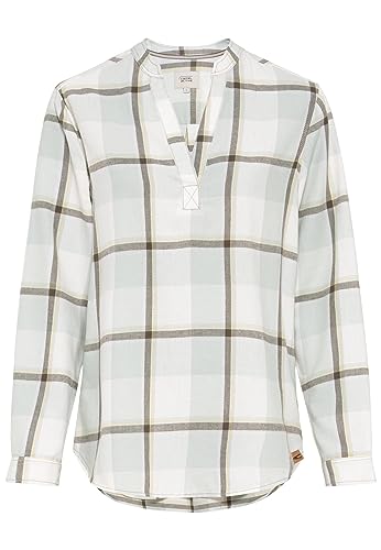 camel active Damen Schlupfbluse in einem Flanellkaro Khaki, Womenswear-XXL von camel active