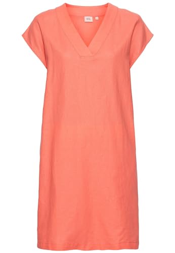 camel active Damen Schlupfkleid im sommerlichen Leinenmix Rot-Orange, Womenswear-L von camel active
