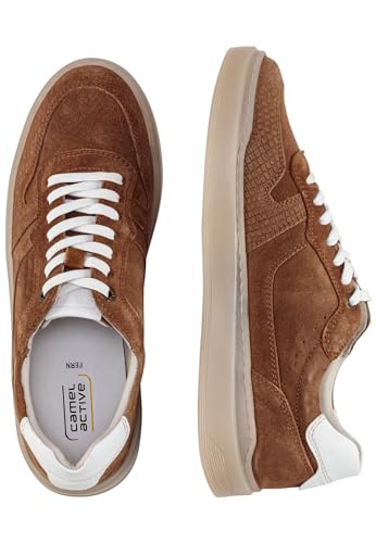 camel active Damen Sneaker aus echtem Splitleder Braun womenswear-41 von camel active