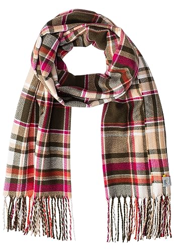 camel active Damen Softer Webschal mit kariertem Muster Olivgrün, womenswear-OS von camel active